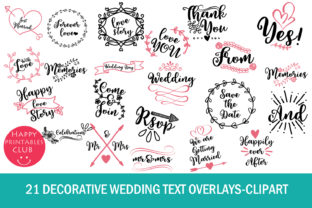 21 Decorative Wedding Text Overlays