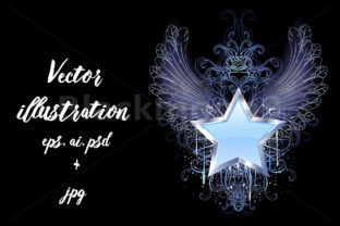 Blue Star on Dark Background