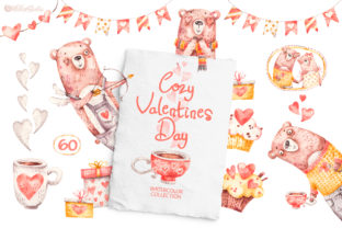 Cozy Valentines Day. Lovely Bears Water