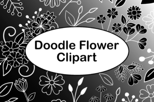 Doodle Flowers Dark with Digital Papers: A Creative Resource for Modern Designers and Entrepreneurs