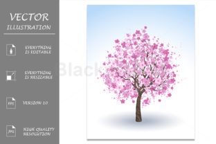 Flowering Cherry Tree Design Elements
