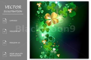 Glowing Golden Shamrock