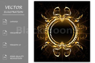 Golden Tribal Frame Design for Creative Projects