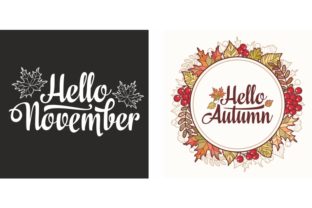 Hello November Autumn Leaves