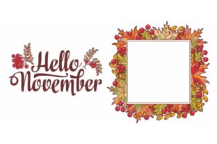 Hello November Lettering Phrase Text