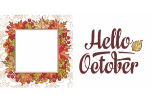 Hello October Lettering Phrase Text: A Creative Tool for Autumn Design