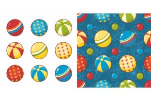 Kids Beach Playing Colorful Balls Set