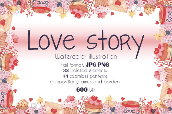 Love Story Watercolor Set