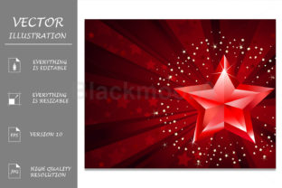 Red Pure Star Design Elements