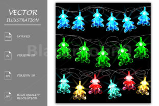 Set of Glowing Christmas Trees: A Versatile Decor for Holiday Celebrations