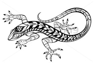 Stylized Lizard Art