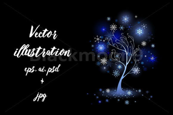 Tree with Snowflakes: A Symbol of Winter Creativity and Design